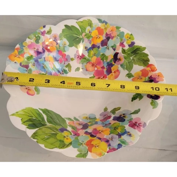 4pc Rachel Zoe Nesting Bowls Melamine Flower Bloom Multicolor Serving Spring Set - Picture 6 of 12